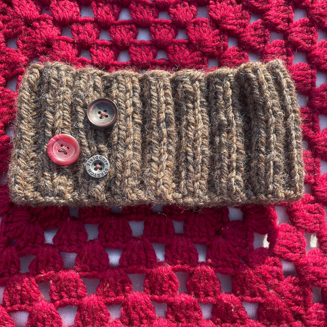 핸드메이드 니트 버튼 헤어밴드 상품이미지1