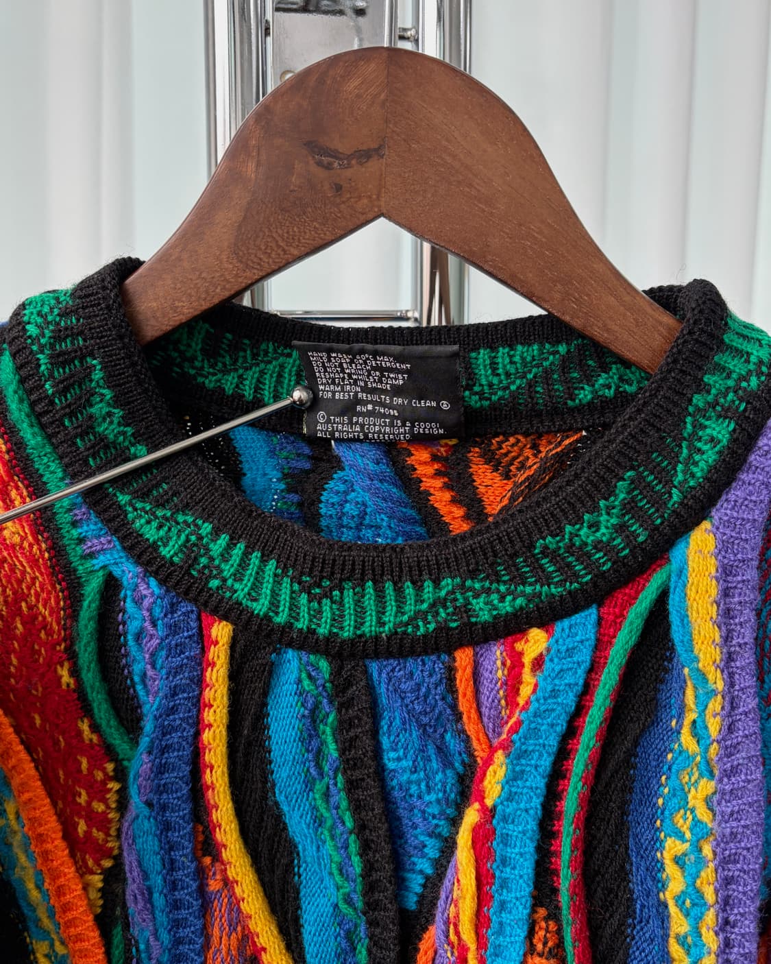 [S]쿠지 COOGI 멀티컬러 케이블 니트 상품이미지8