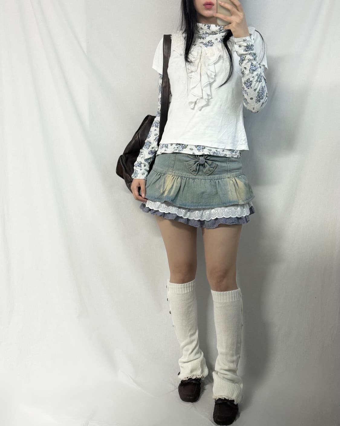 레이스 트리밍 걸리시 레이어드 3pcs SET 상품이미지3