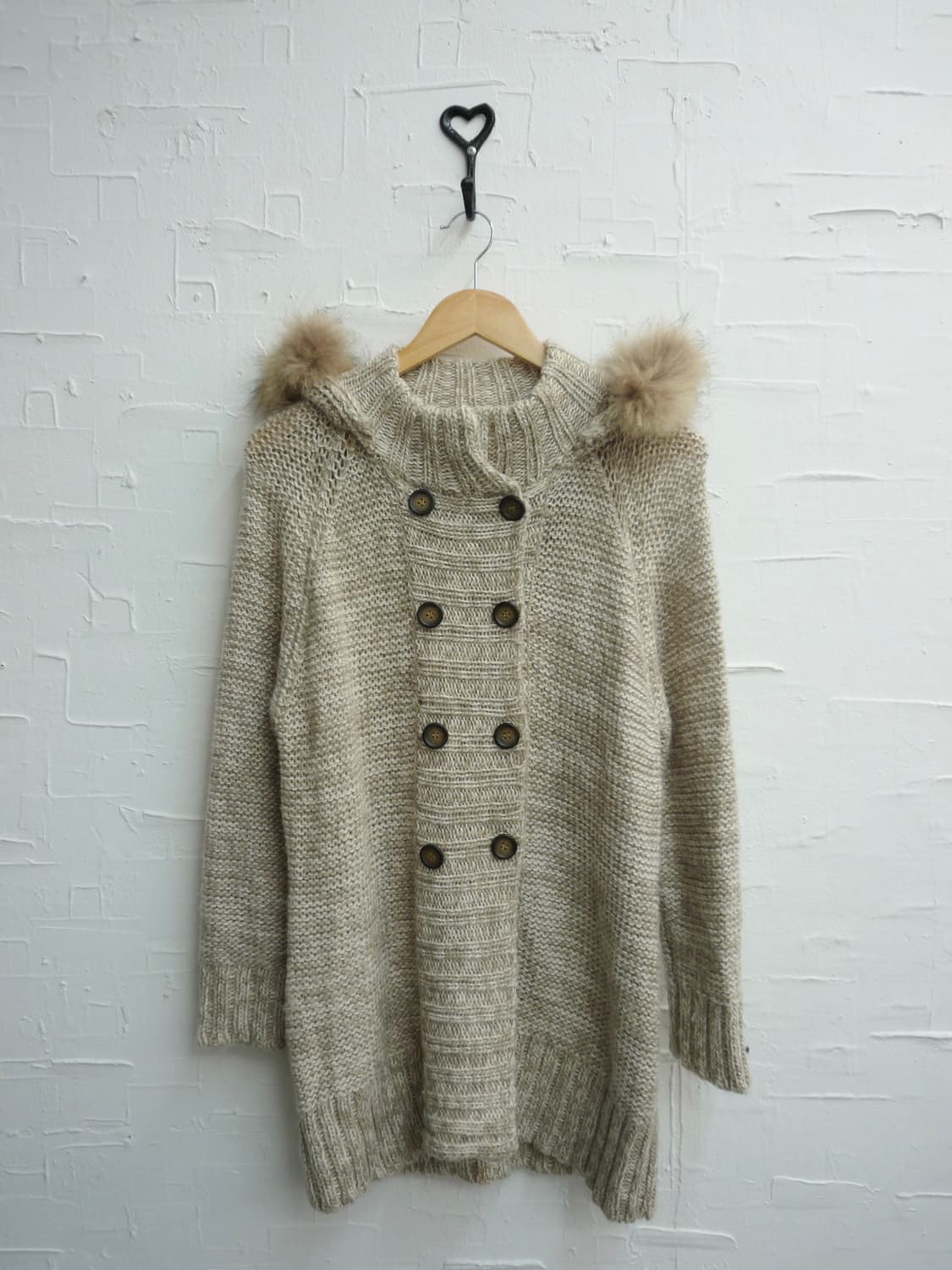 oatmeal cozy hooded cardigan 상품이미지4