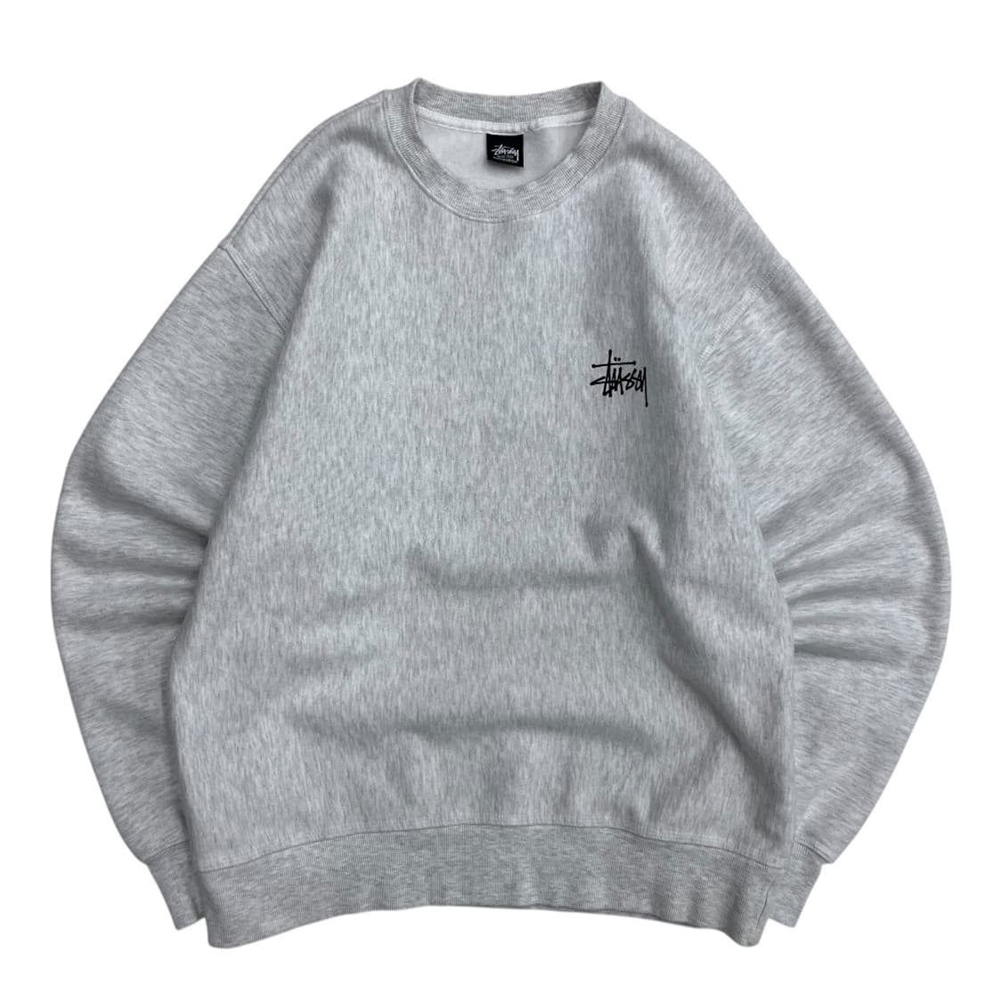 스투시 백로고 백멜란지 맨투맨 XL 상품이미지2