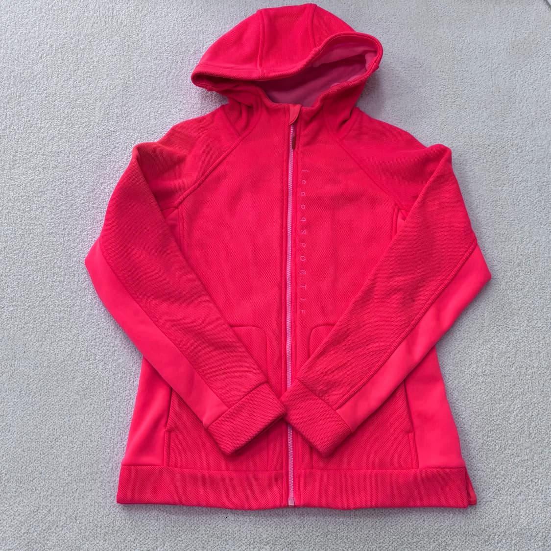 M/90 르꼬끄 핑크색 후드 기모집업0304E 상품이미지1