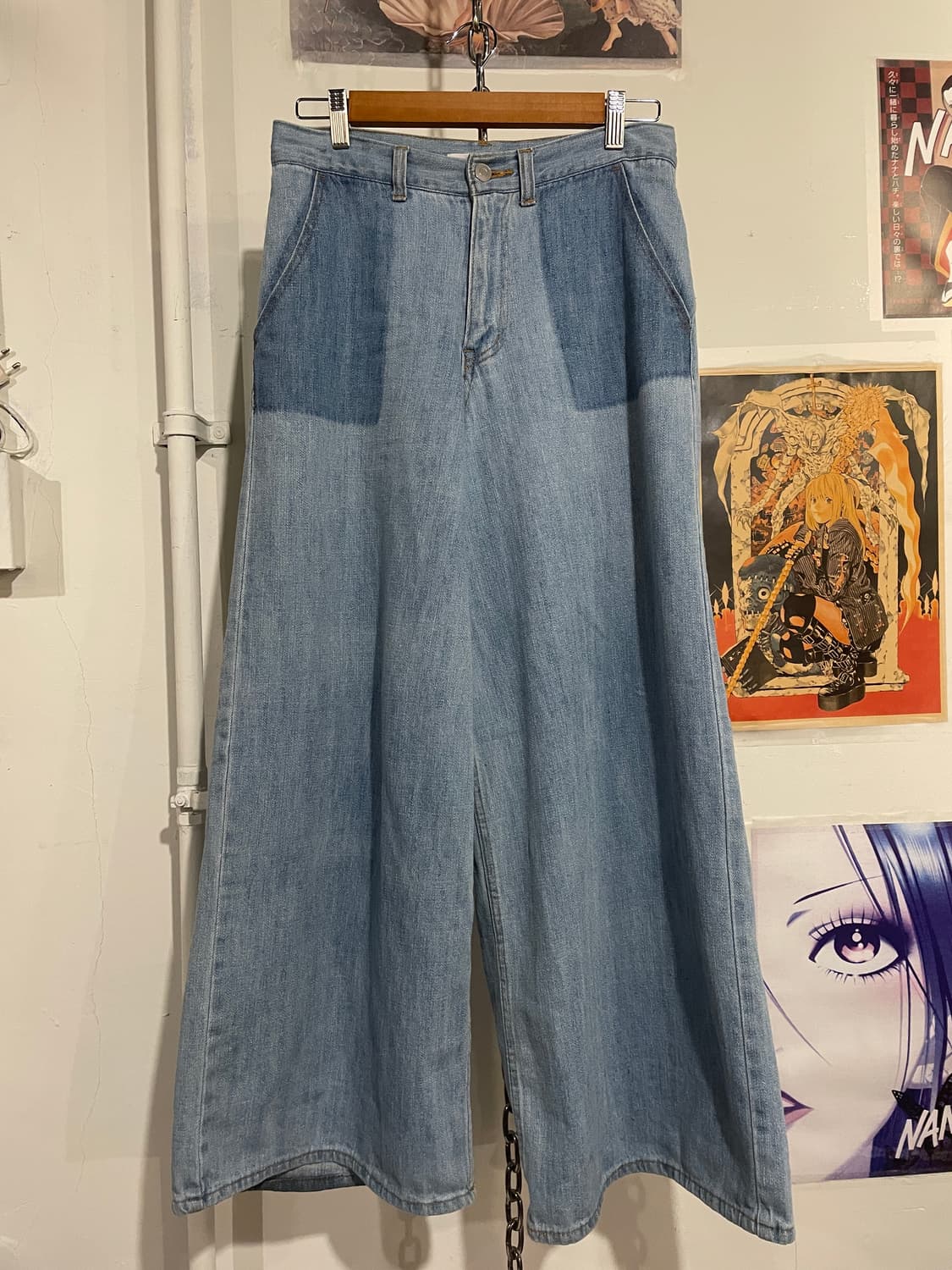 오버핏 스트레이트 연청 데님팬츠 상품이미지2