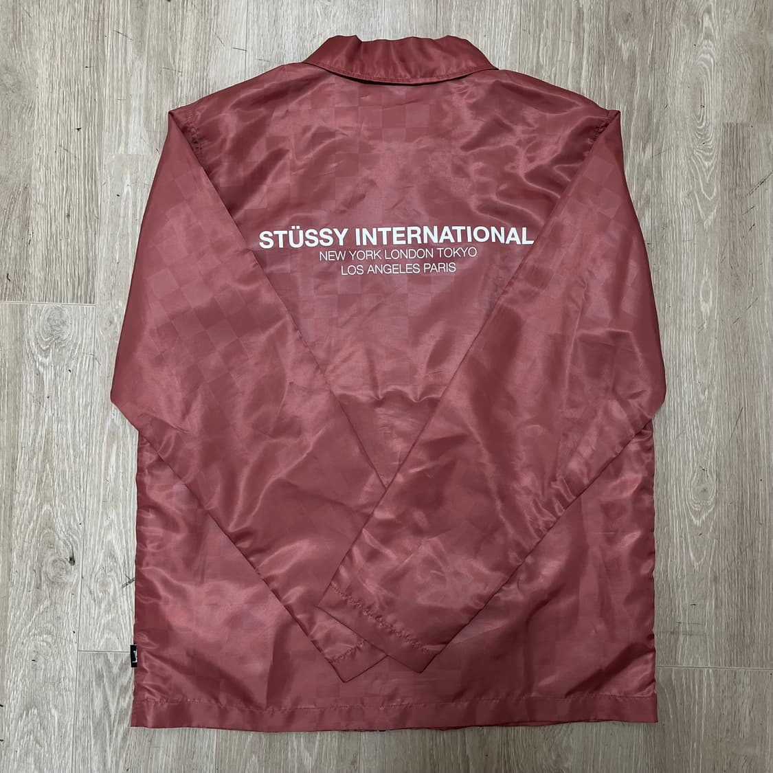 스투시 Stussy 체커보드 사틴 코치 자켓 M(95) 상품이미지6