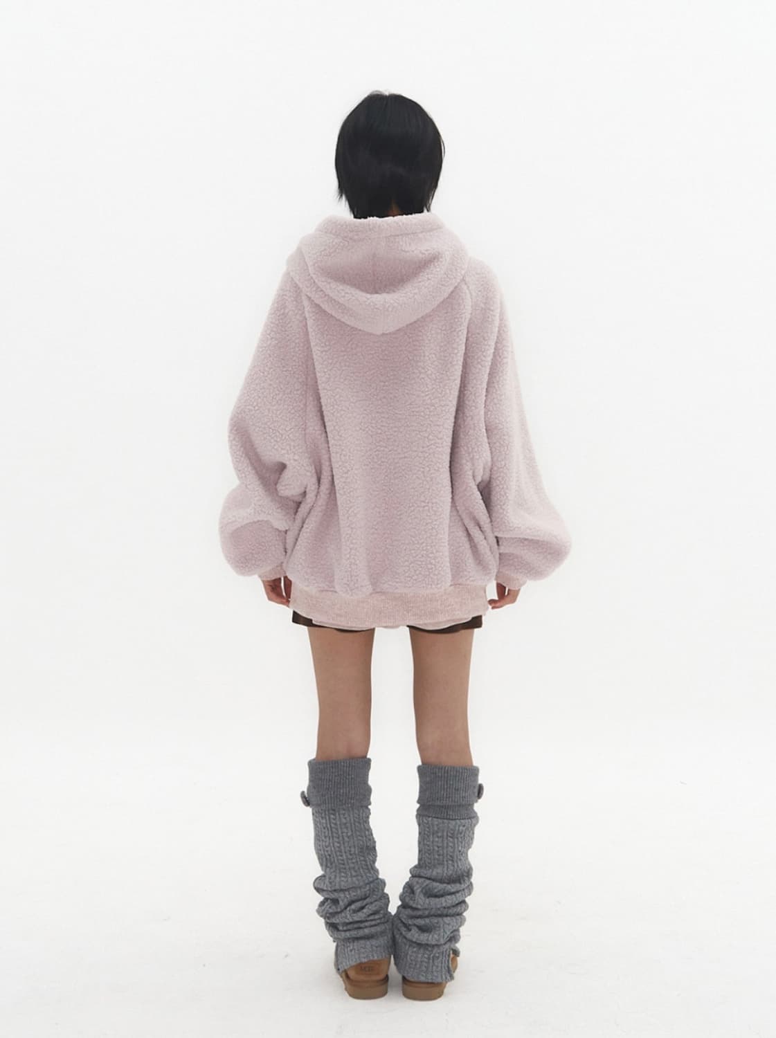 익스파이어드걸 Sherpa Cloud Jacket Misty Pink 상품이미지7