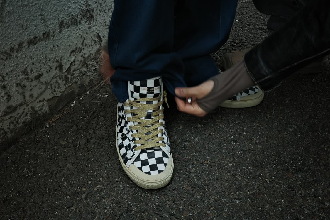 생로랑 16s/s 체커 보드 스니커즈 42.5 사이즈 발망 지방시 셀린 상품이미지1