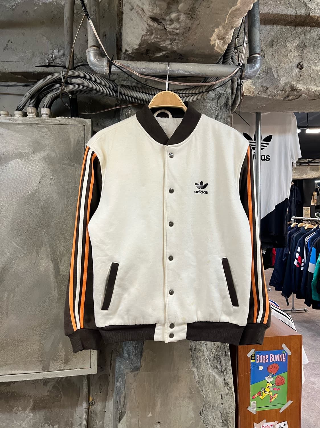 아디다스 오리지널 바시티 자켓 브라운 L #csz2677 상품이미지1