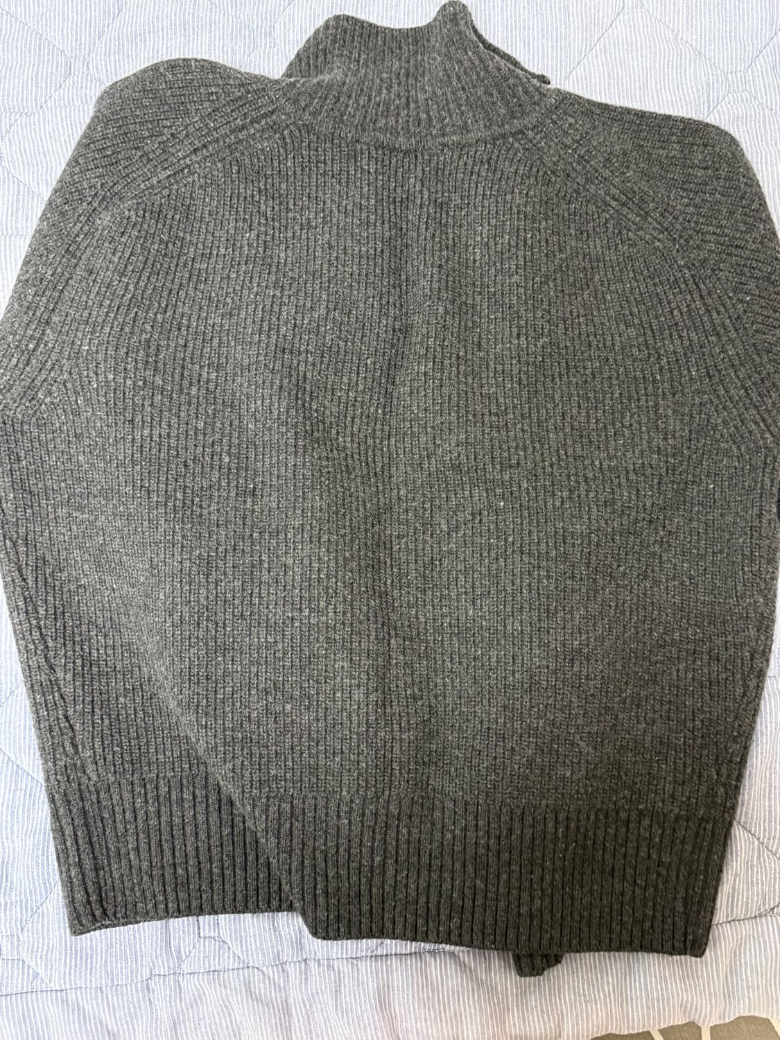 토니웩 니트집업 차콜 L(Wool Diagonal Zippered) 상품이미지3