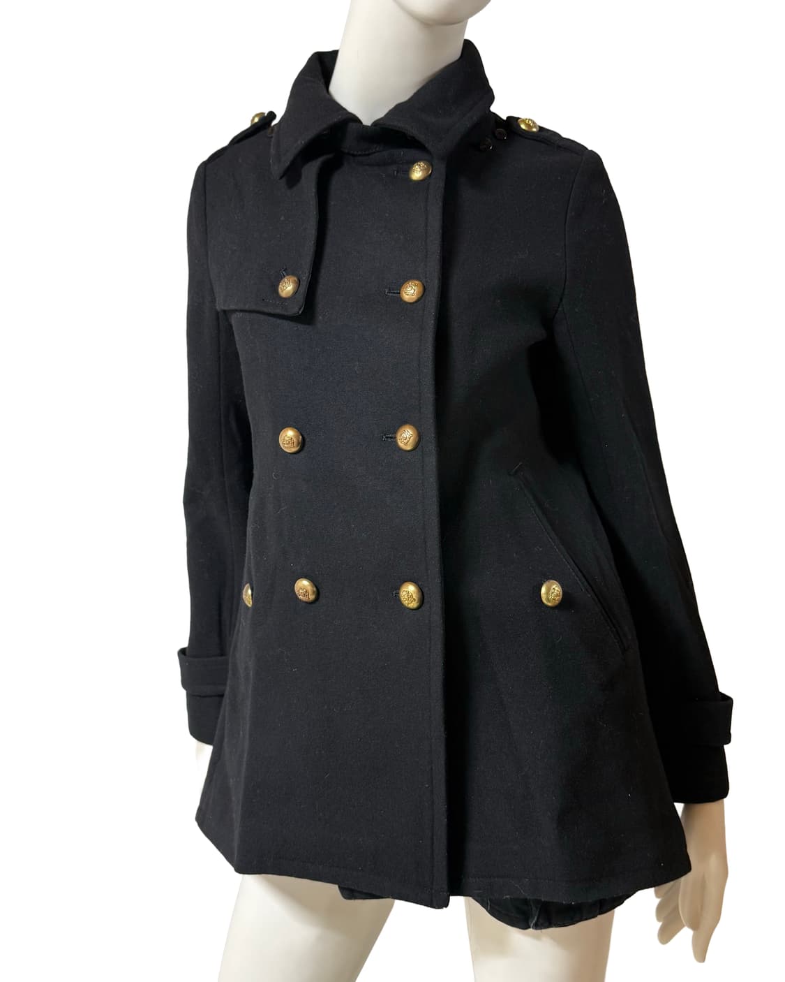 Vtg 골드 더블버튼 코트 상품이미지2