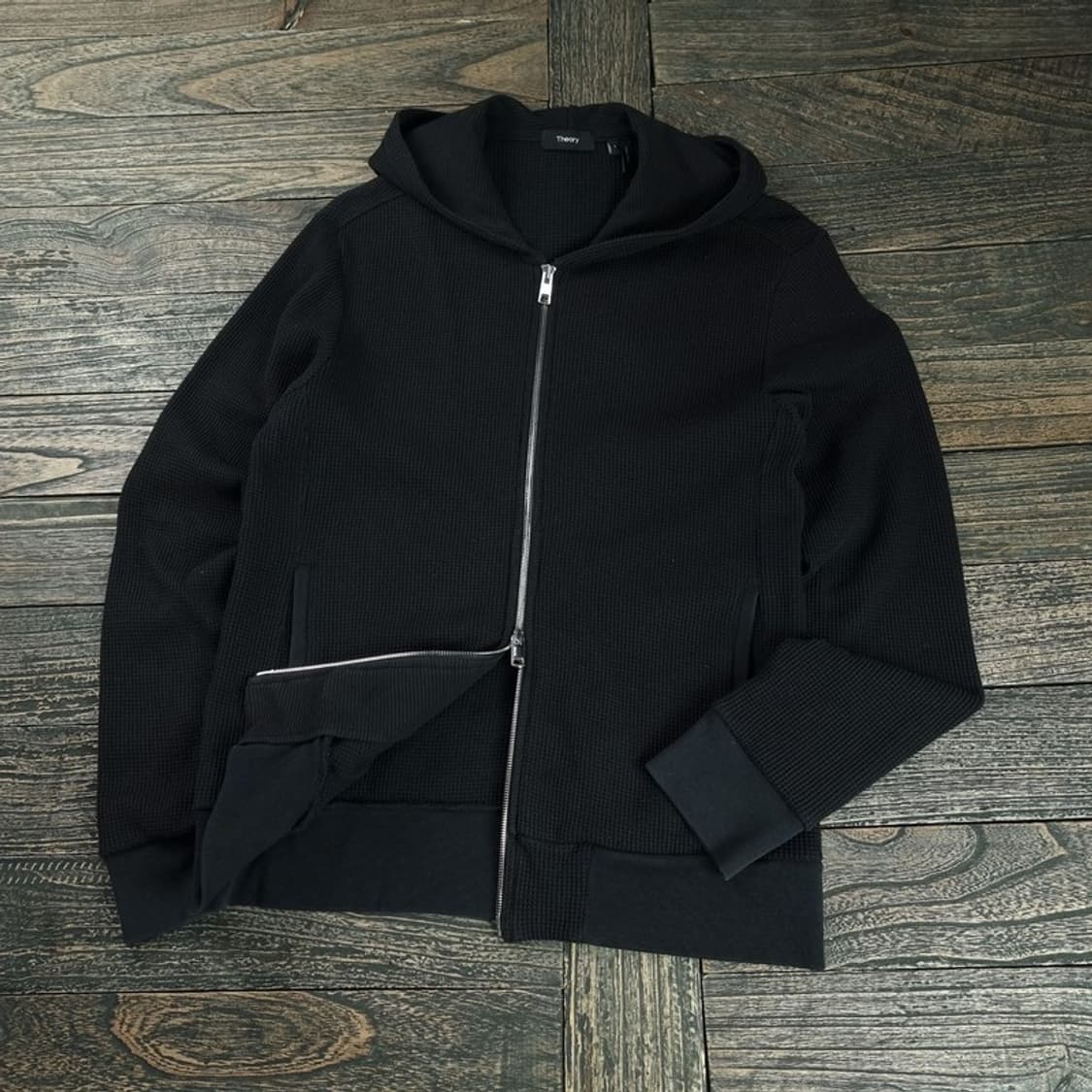 [띠어리] 니트 후드 집업 가디건 블랙 M18806 상품이미지1