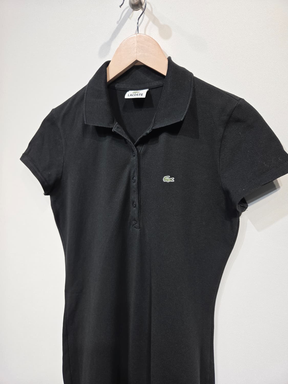 라코스테 블랙 피케 반팔 미디 원피스_호칭40 상품이미지3