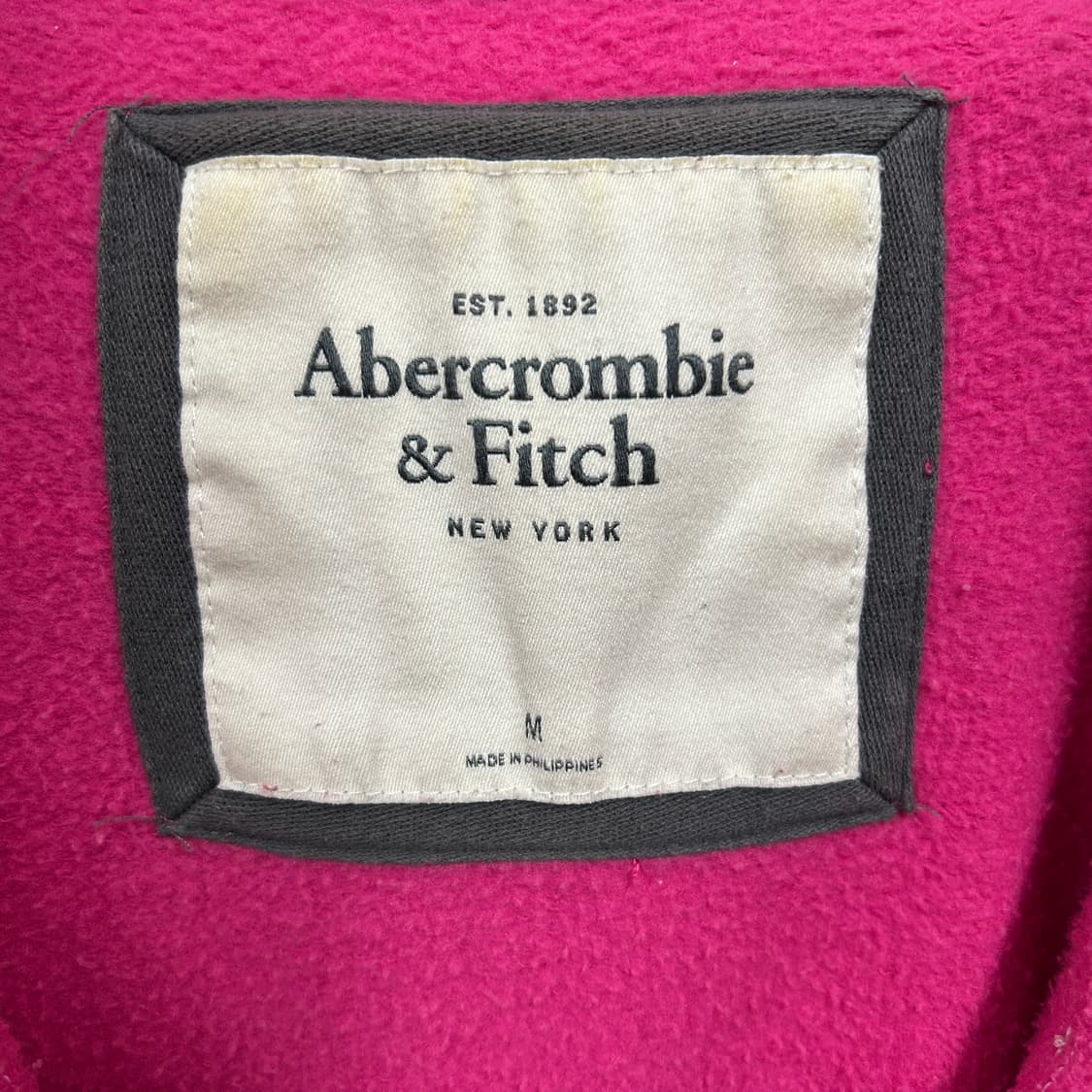 아베크롬비 Y2K 자수로고 후드집업 핑크 상품이미지5