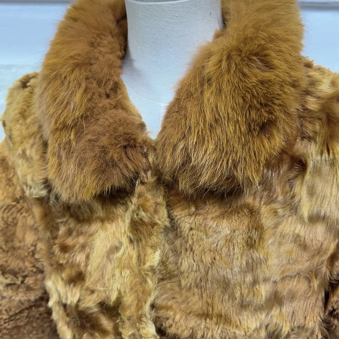 빈티지 토끼털&양털 칼라 양털 토스카나 코트 상품이미지6