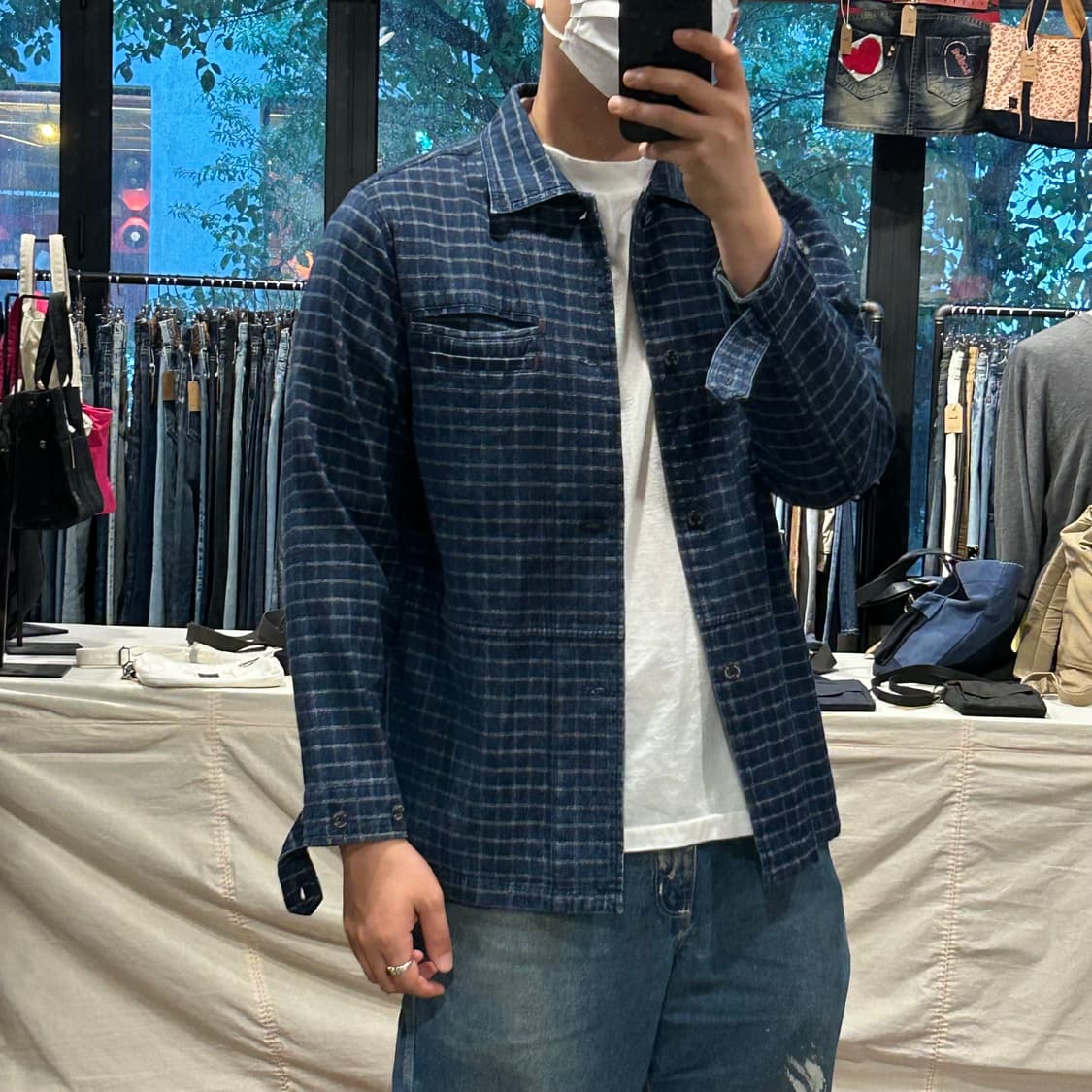M) AIRWALK 에어워크 인디고 데님 셔츠 자켓 상품이미지7