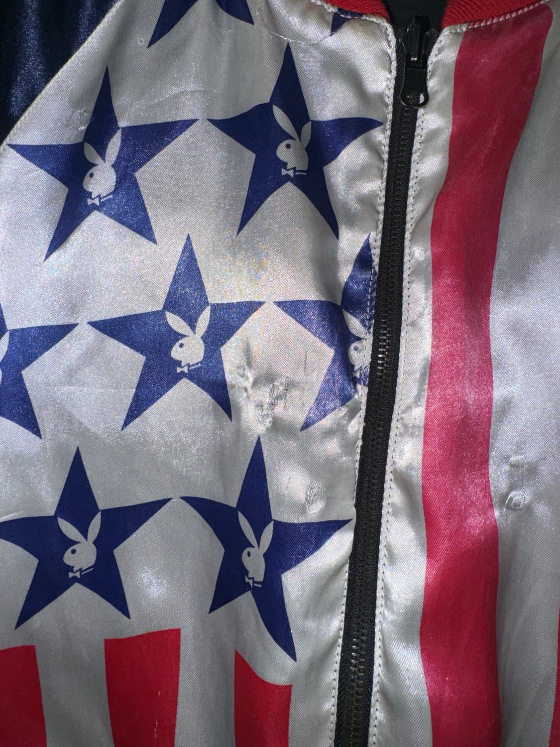 플레이보이 빈티지 성조기 리버시블 블루종 급처 상품이미지4