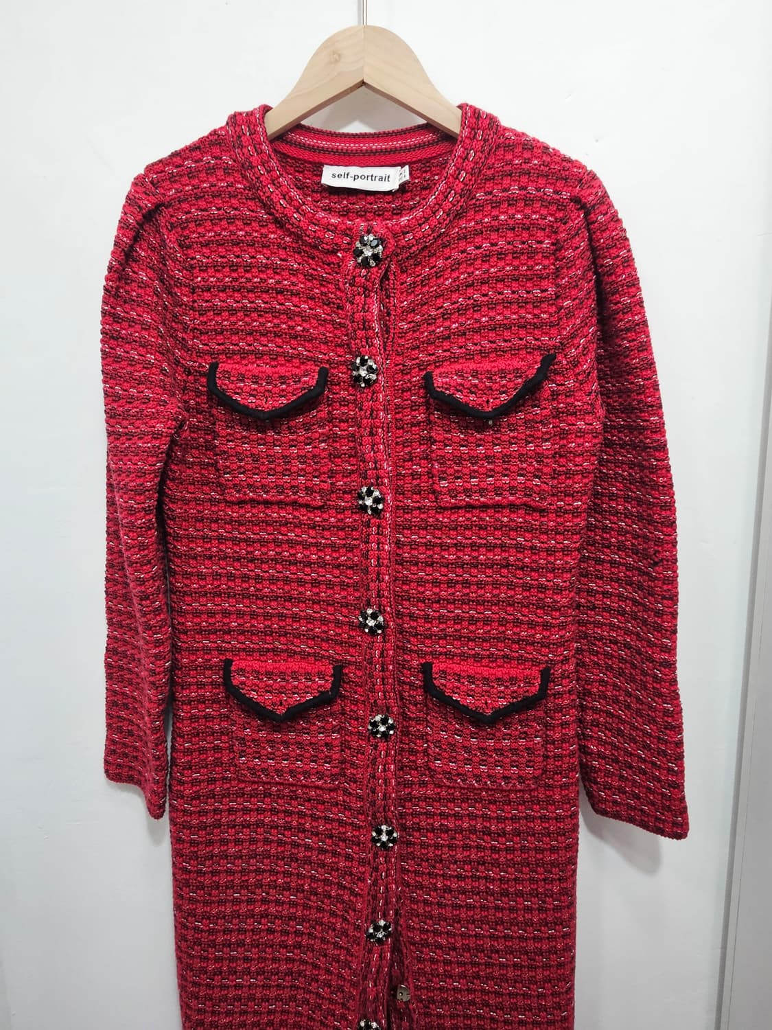 셀프포트레이트(self-portrait) 트위드 롱원피스 가디건S 상품이미지7