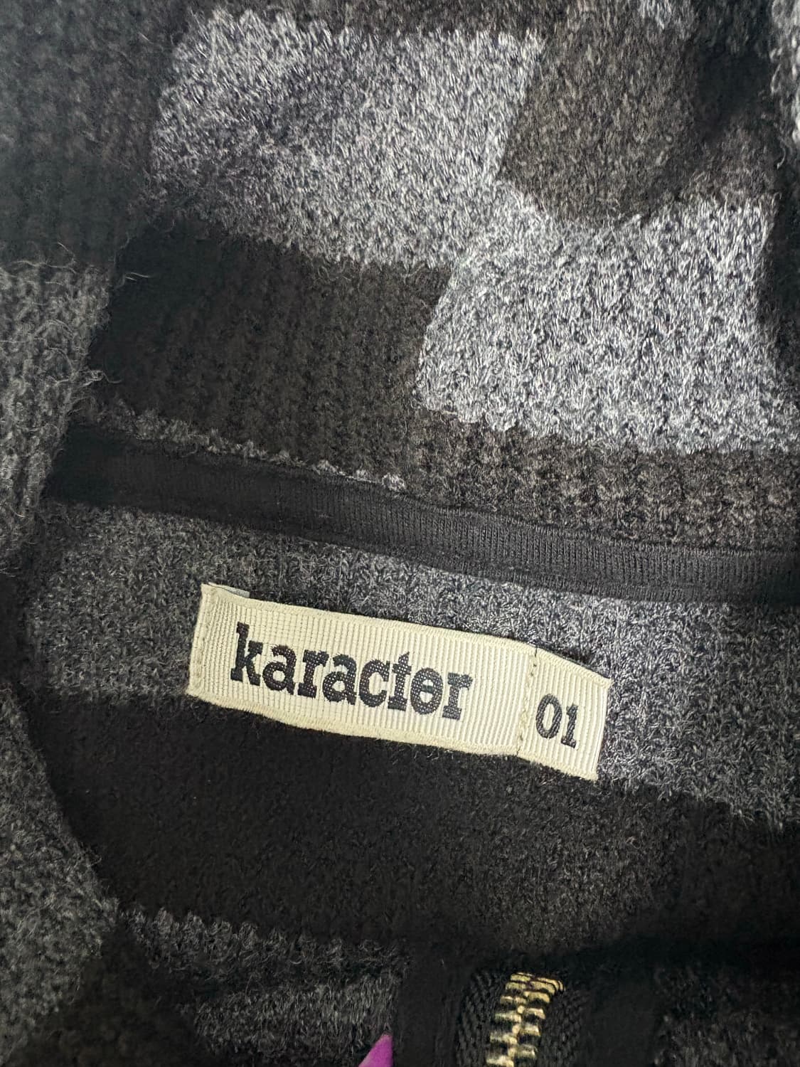 카락터 니트 후드집업 상품이미지4