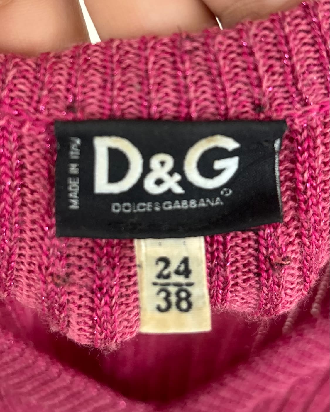 돌체앤가바나 핑크 브이넥 니트 상품이미지7