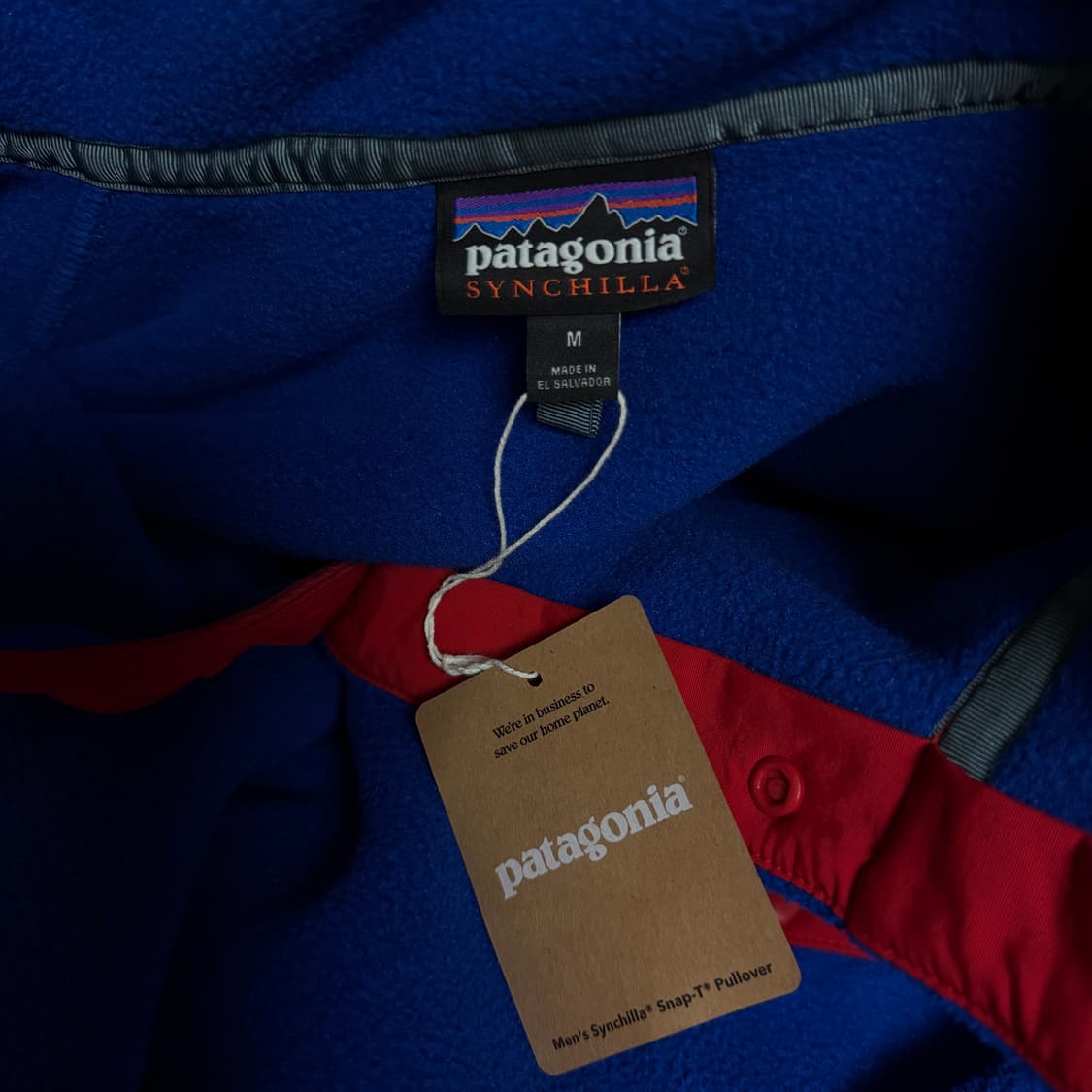 [M] 파타고니아 신칠라 스냅티 플리스 풀오버 패시지 블루 상품이미지3