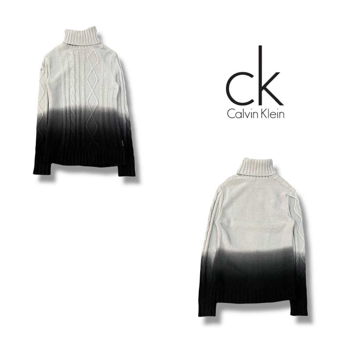  캘빈클라인 그라데이션 터틀넥 니트 y13884 상품이미지1