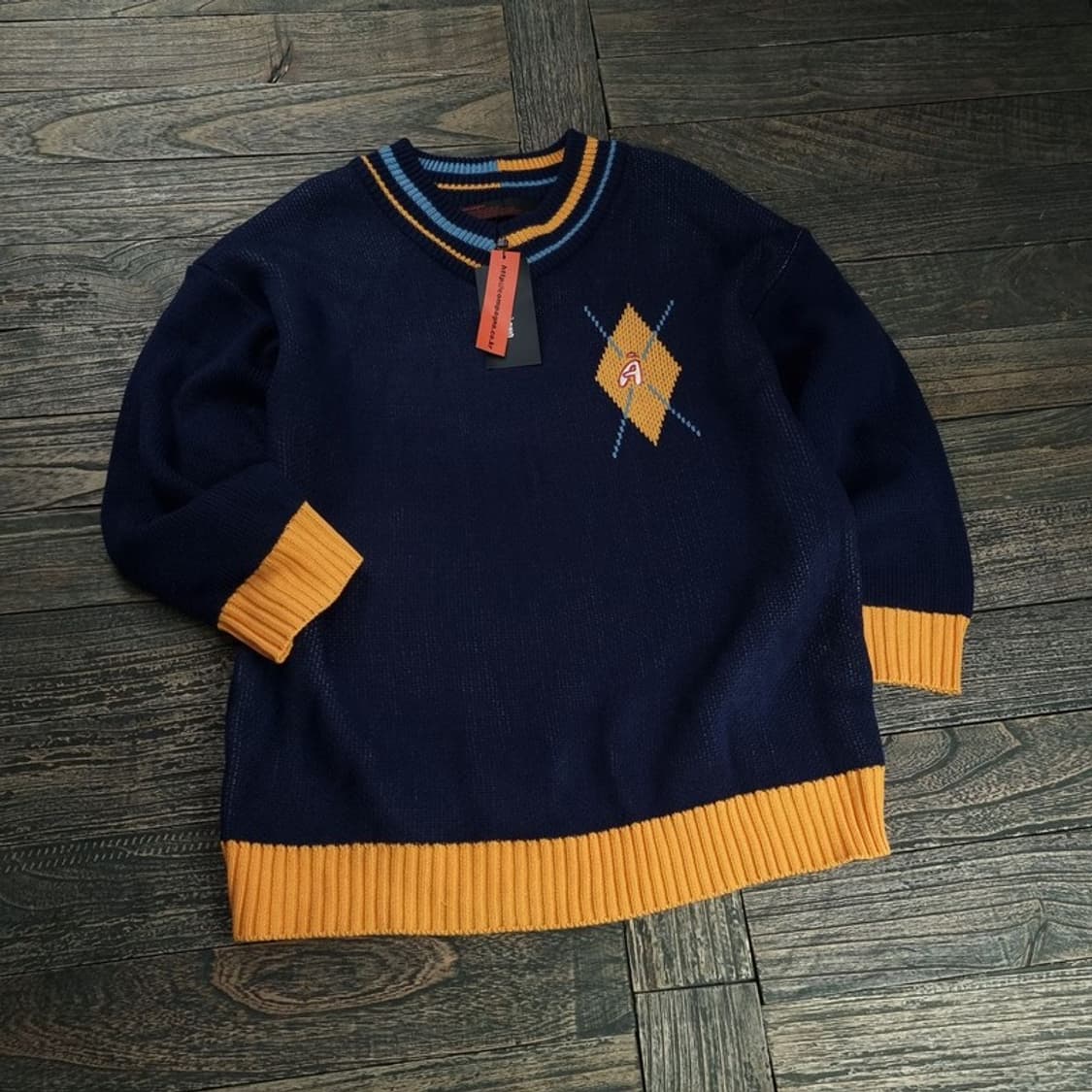 [꼼파뇨] (새상품) 오버사이즈 브이넥 니트 네이비 M18697 상품이미지1