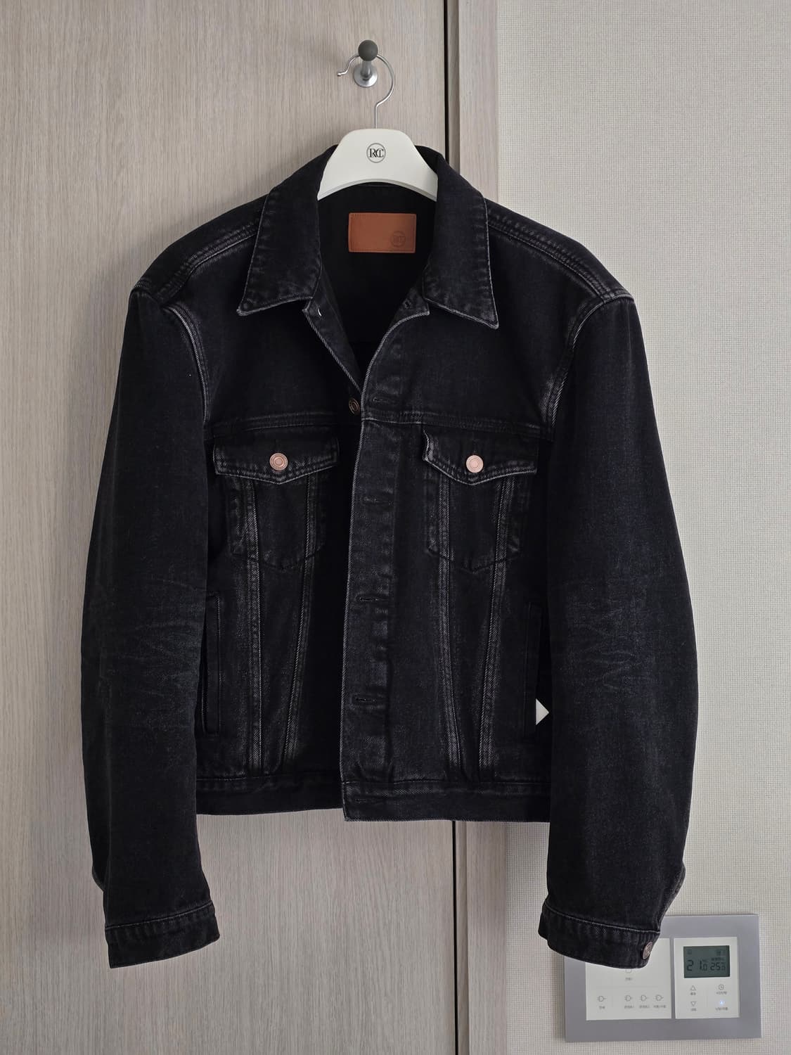 렉토 빈센트 데님 트러커 블랙 M 새제품 상품이미지1