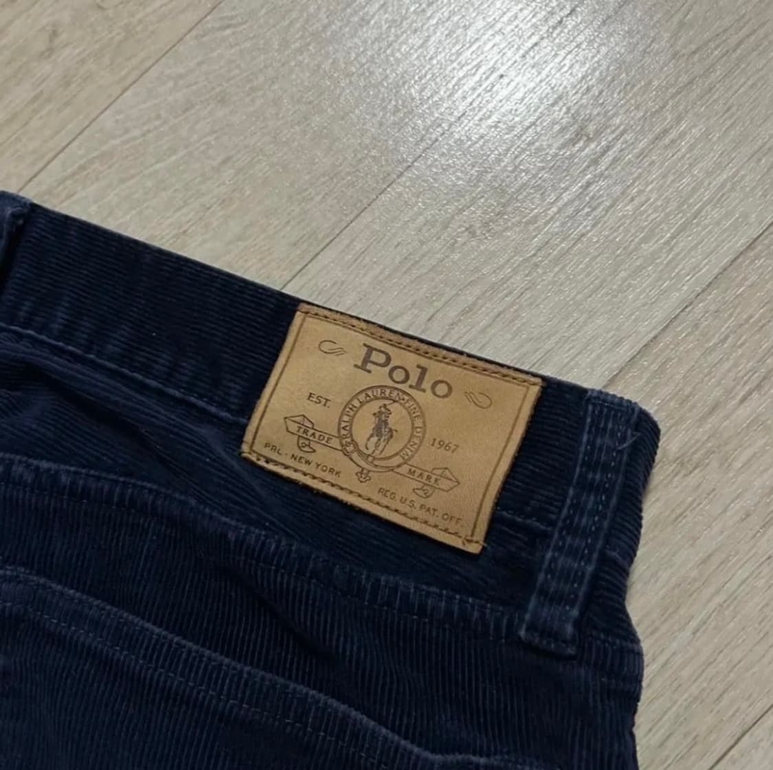 폴로 QR라벨 코듀로이 네이비 팬츠 상품이미지4