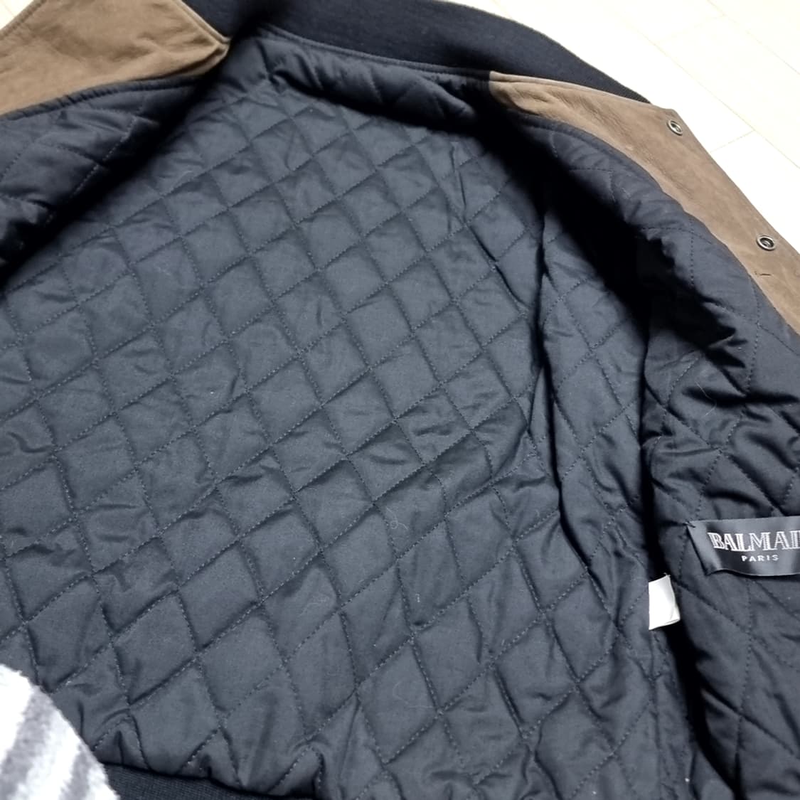 발망 브라운 스웨이드 누벅 가죽봄버 자켓(100-105) 상품이미지3