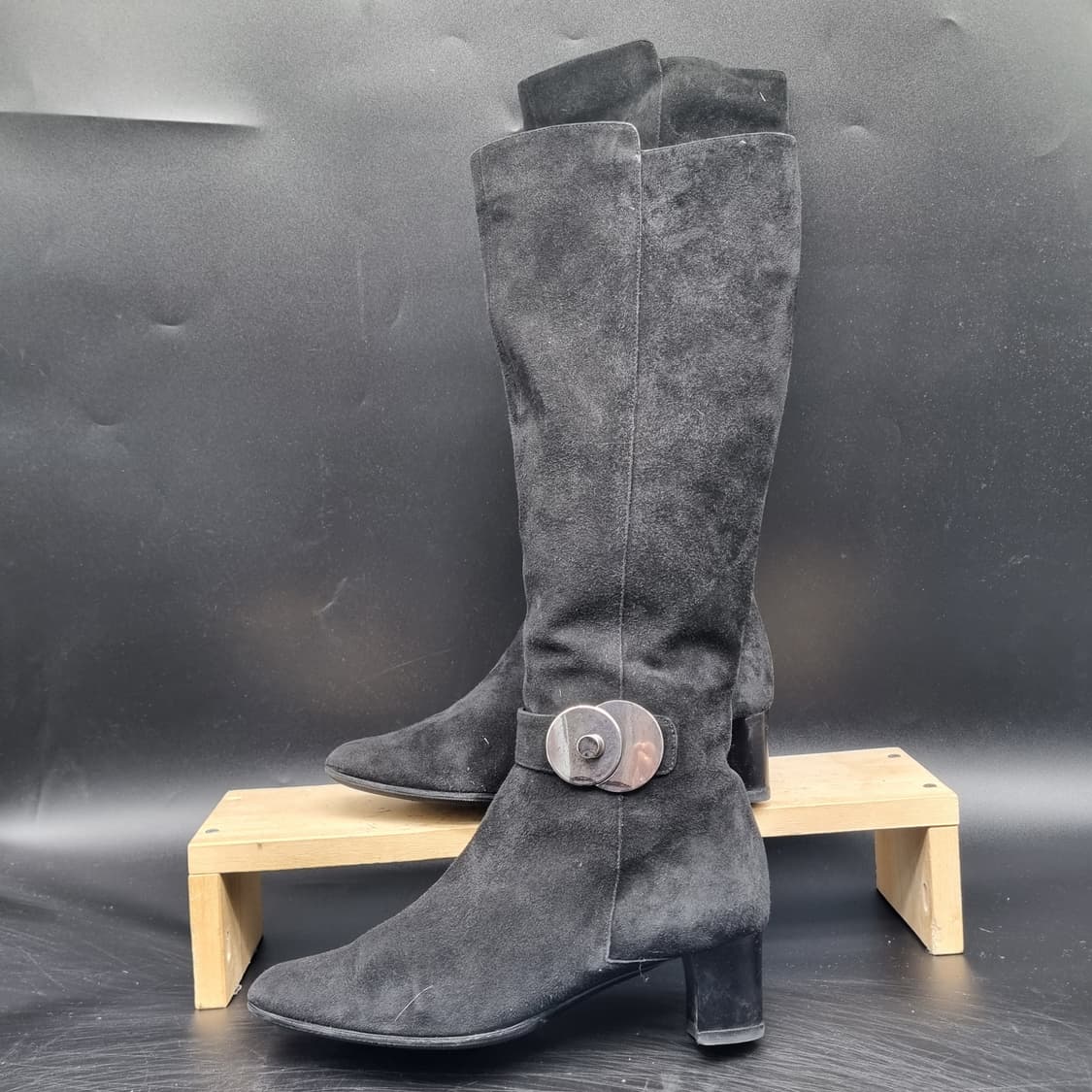 폴리니 스웨이드 여성롱부츠 36 220 굽5 상품이미지1