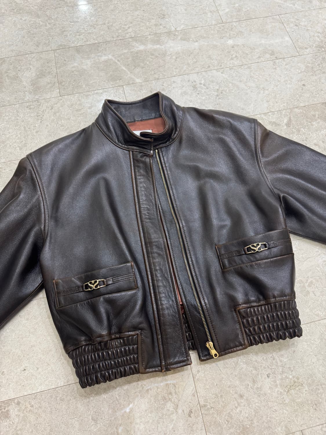 산드로 램스킨 가죽 자켓 상품이미지1