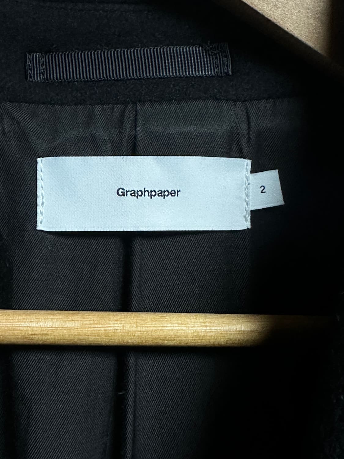 그라프페이퍼 울 멜튼 코트 블랙 2 사이즈 (발마칸) 상품이미지3