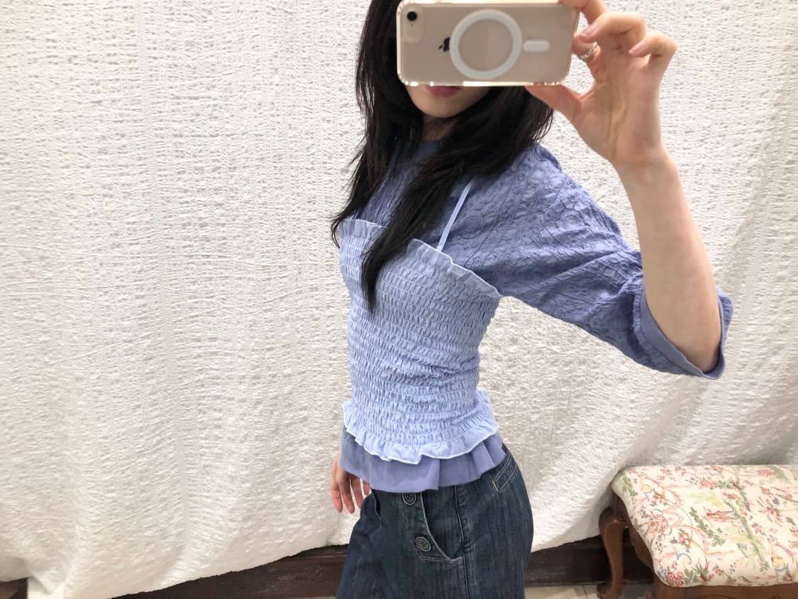 sky wrinkle bustier 상품이미지1