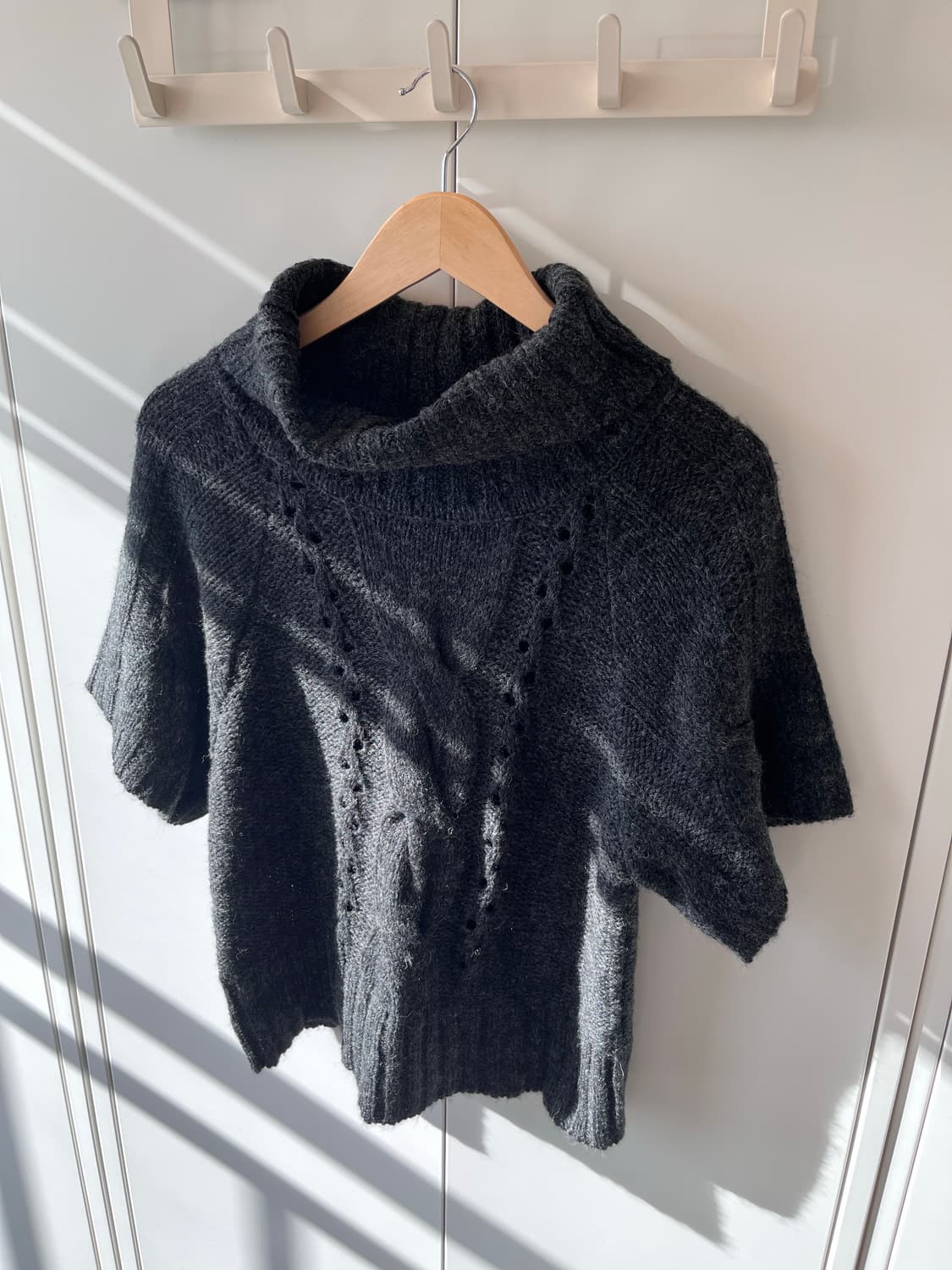 Sempre 차콜 꽈배기 목폴라 울니트 상품이미지8