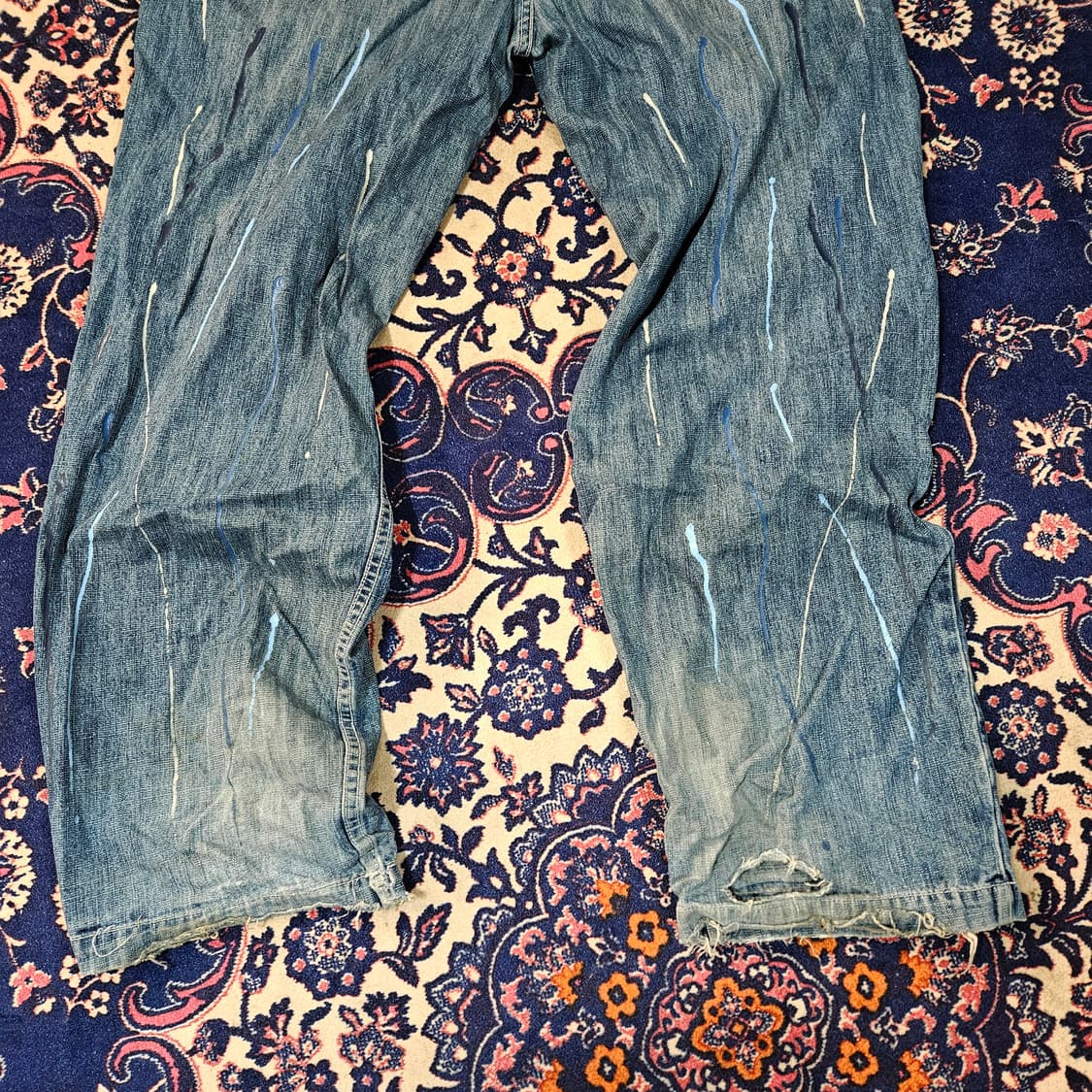 넉아웃(Knockout) 90's 페인딩 포켓 자수 레귤러 데님 팬츠 상품이미지3