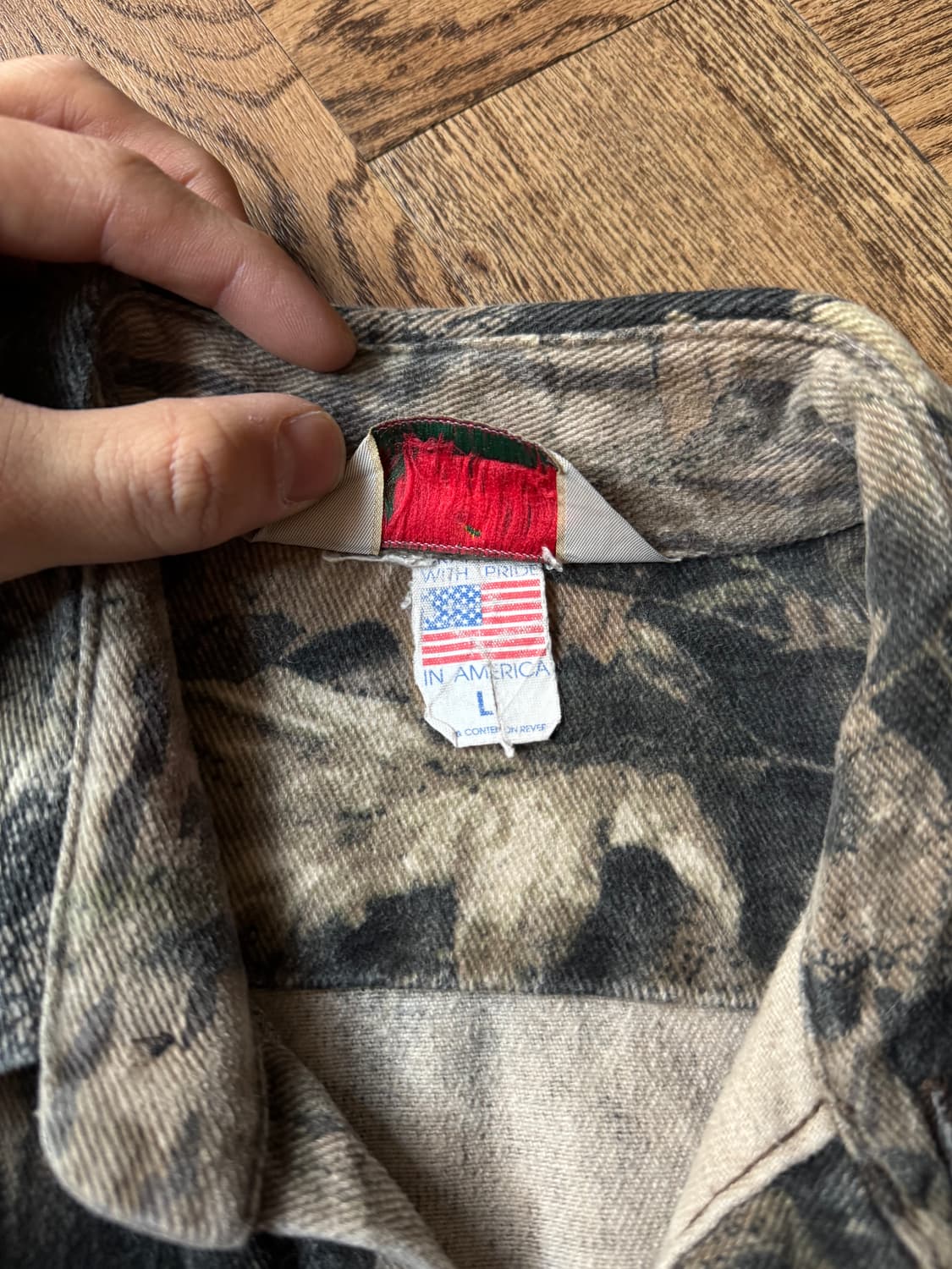 [L]90's REDHEAD USA Made 트리 카모 샤모아 헌팅 셔츠 상품이미지6