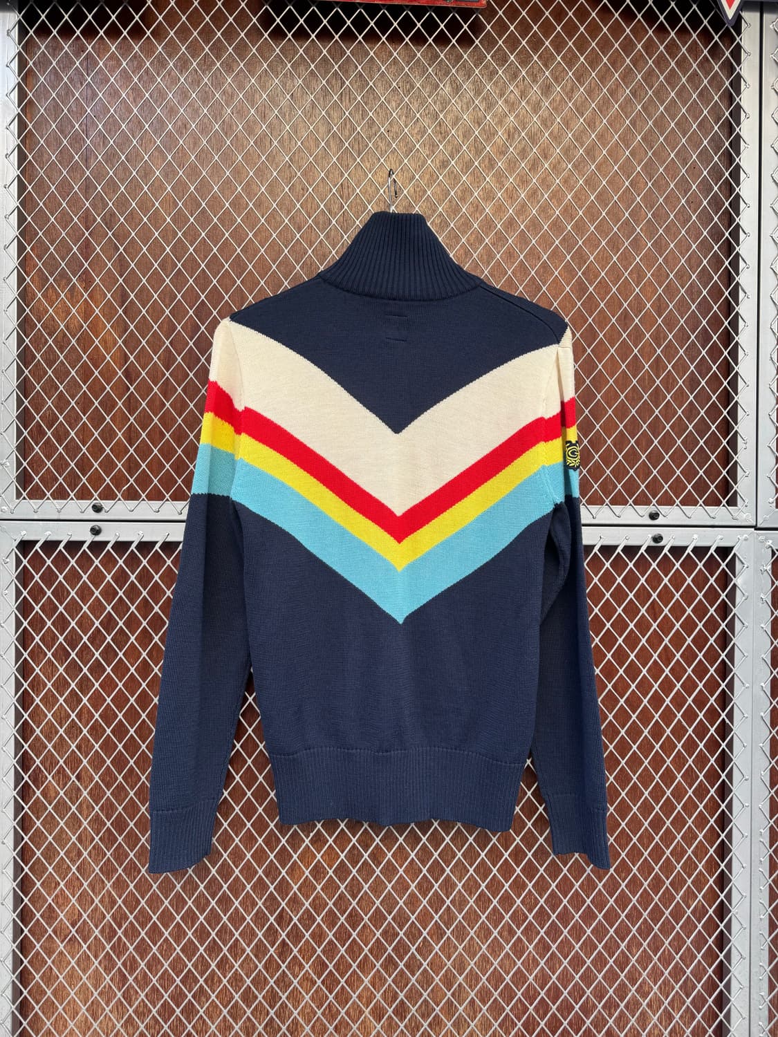 아디다스 레트로 네이비 멀티 스트라이프 니트집업 M 상품이미지5