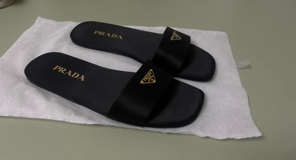 프라다 새틴 슬라이드 37 상품이미지2