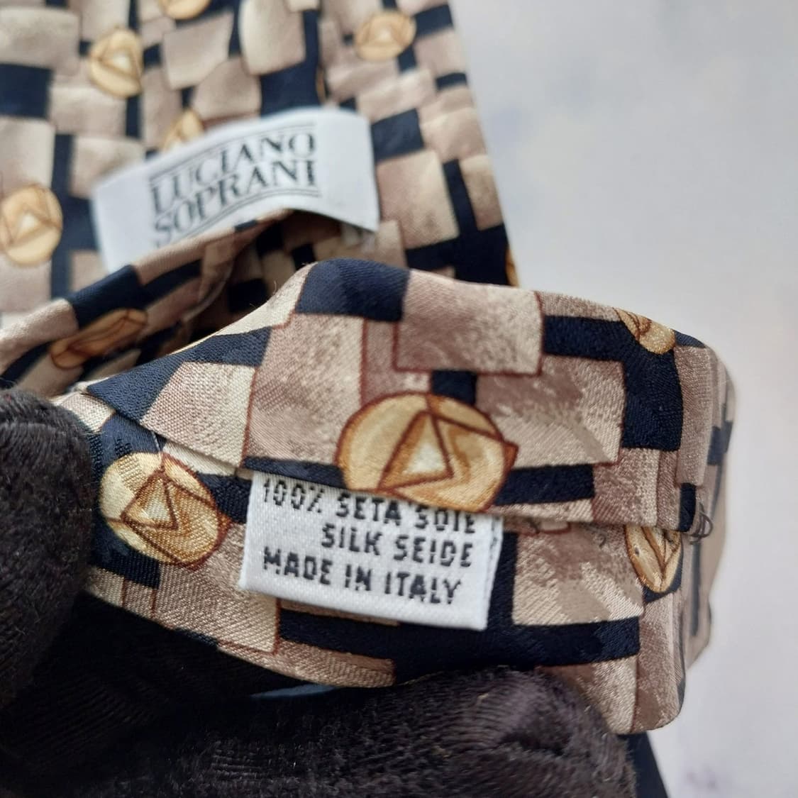 루치아노 소프라니 네이비 패턴 넥타이 9.6cm A+등급 K2528
 상품이미지10