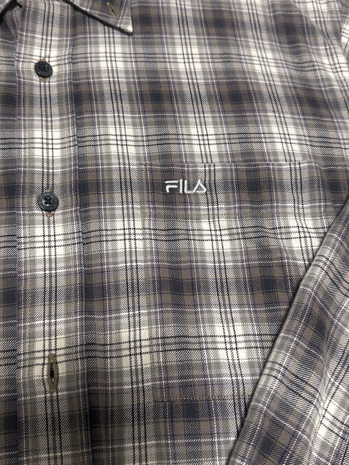 휠라 빈티지 체크 셔츠 상품이미지4