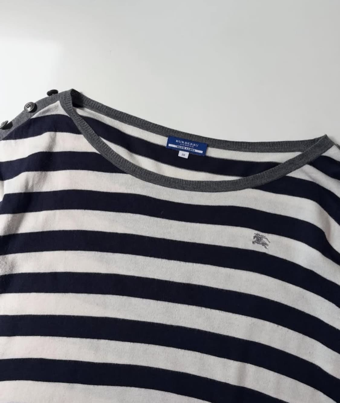 Burberry 버버리 블루라벨 단가라 포켓 보트넥 슬리브  상품이미지4