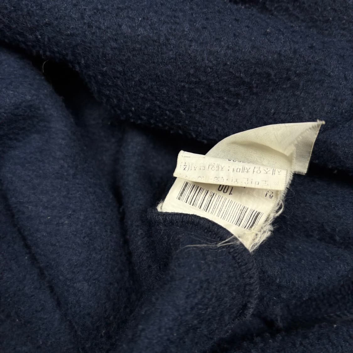 후부 네이비컬러 플리스 후드티 상품이미지4