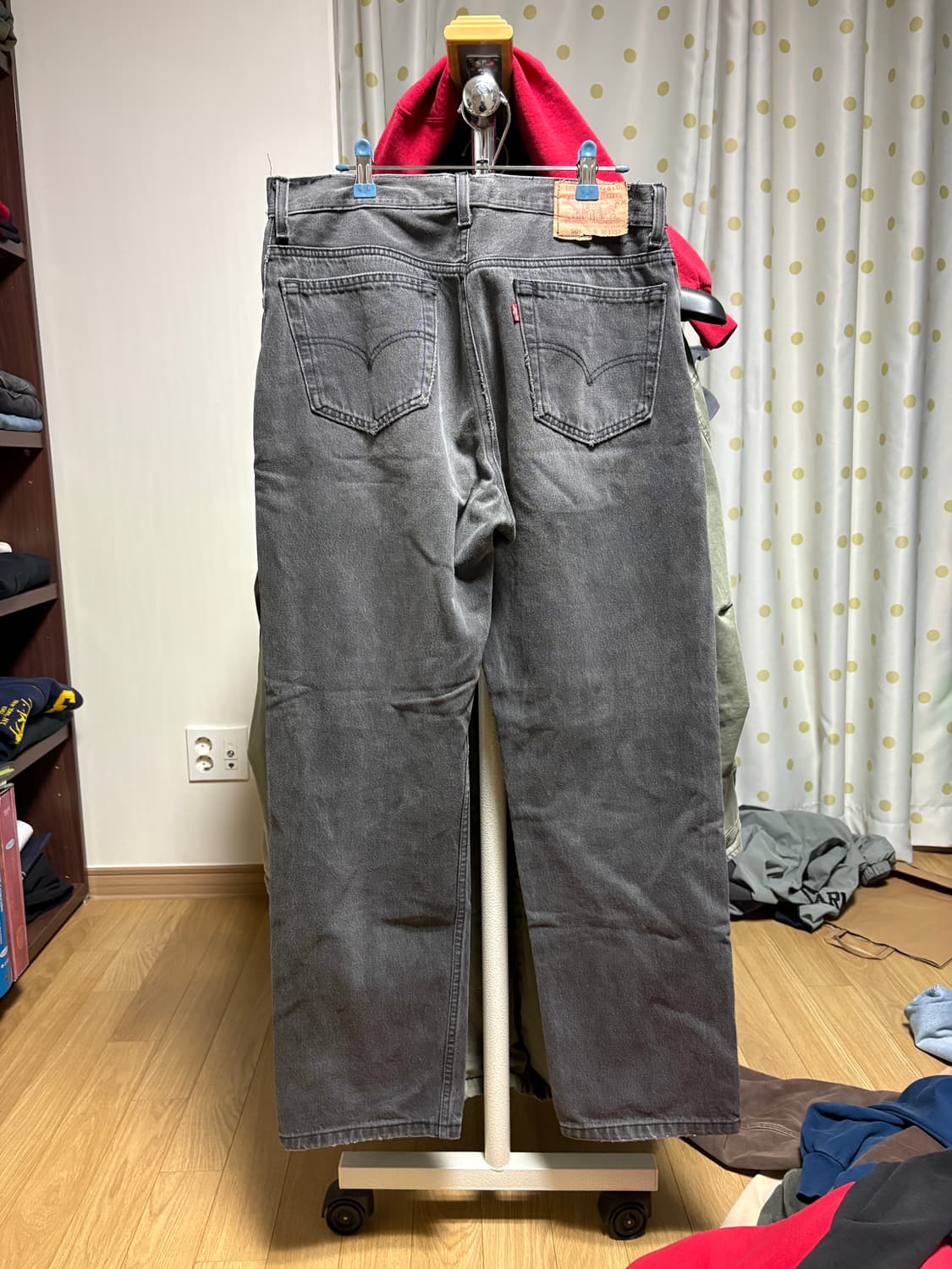 90s usa 리바이스 501-0660 흑청 36x32 상품이미지2