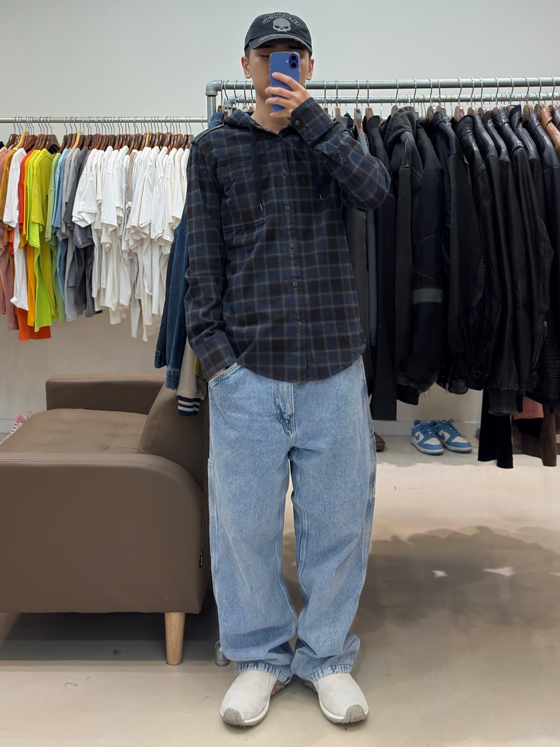 디젤 체크 후드 셔츠 상품이미지9
