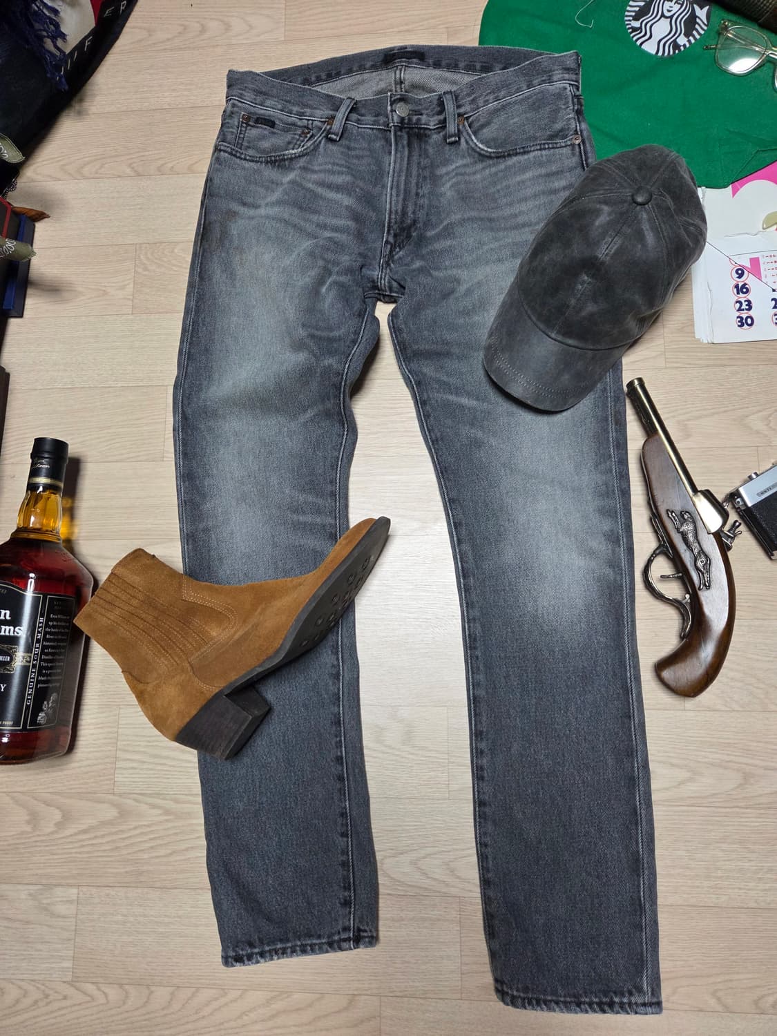 폴로 랄프로렌 그레이 데님 흑청 청바지 팬츠 상품이미지4