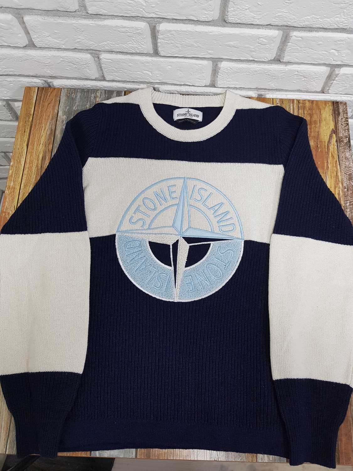 [12/44~55/정품] 스톤아일랜드 캐시미어혼방 빅로고니트 상품이미지9