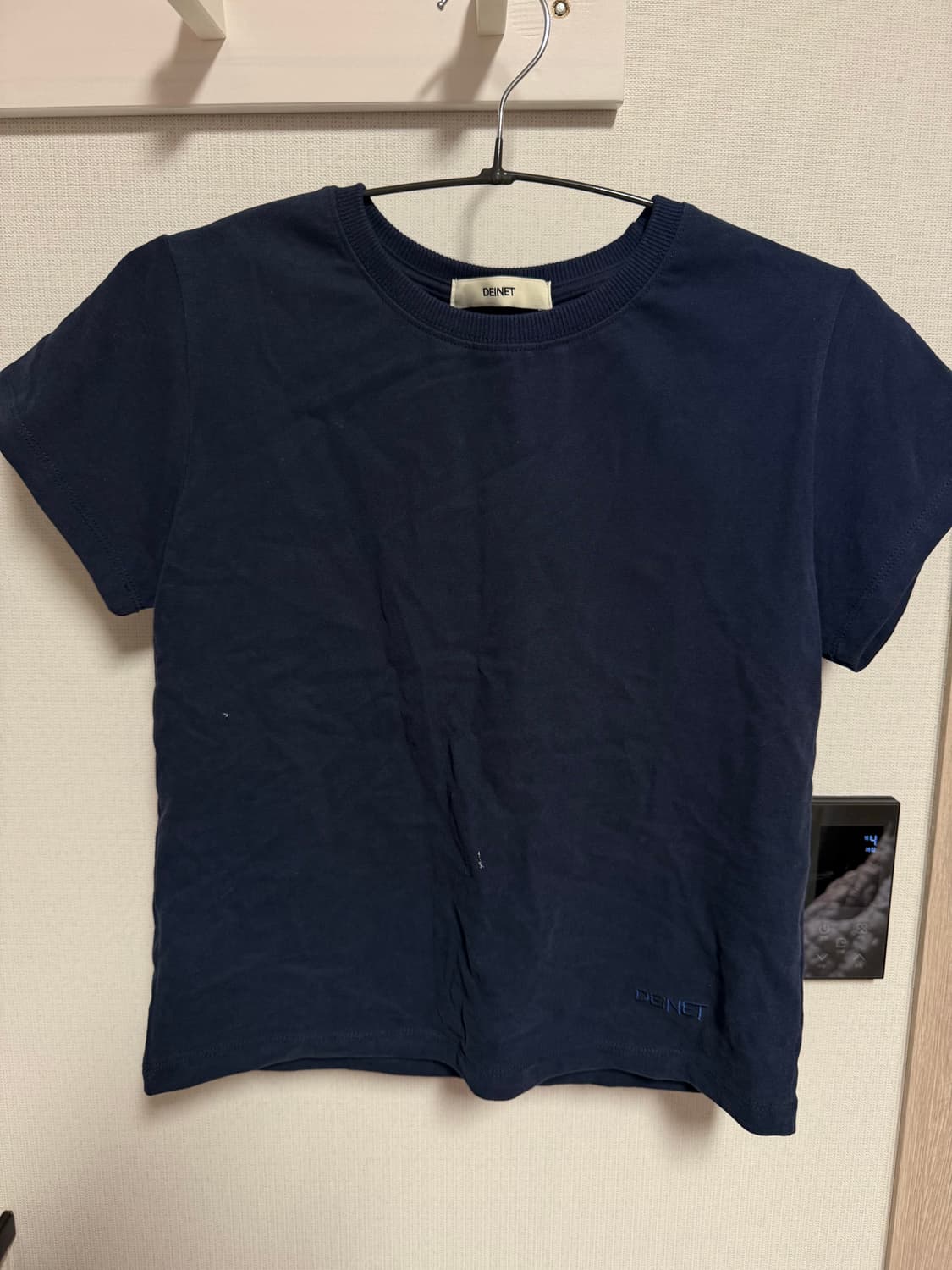 DEINET PEACHED LOGO T-SHIRTS IN NAVY 상품이미지2