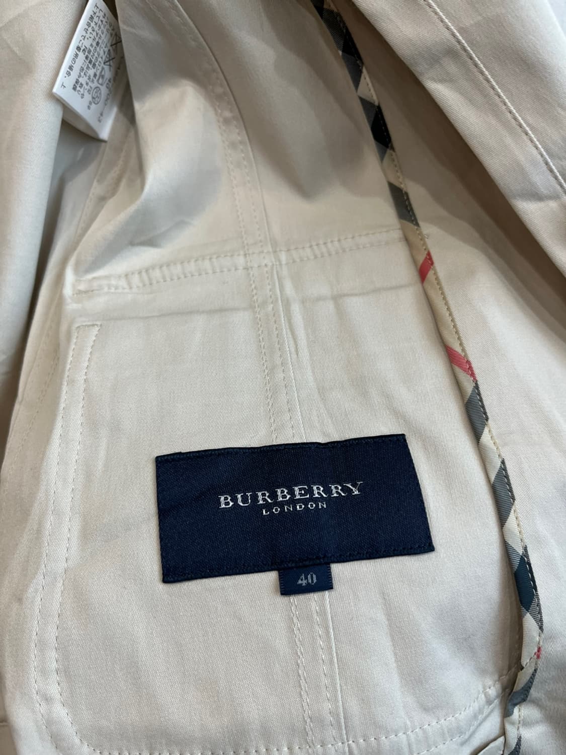 버버리 코튼 블레이저 자켓 우먼즈 Made in JAPAN 상품이미지4