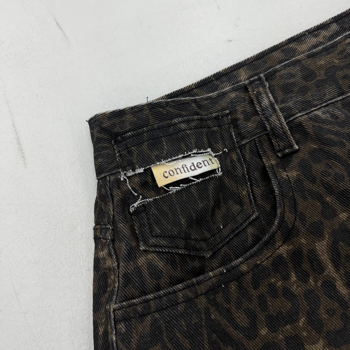 레오파드 와이드 빈티지 코튼팬츠 상품이미지5