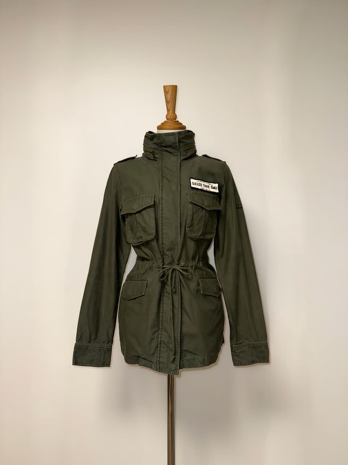 포켓 디테일 카키 와투케 자켓 상품이미지1