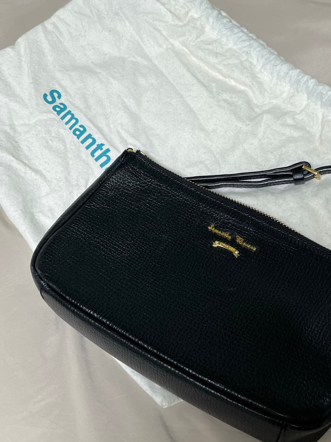 사만다타바사 블랙레더 크로스백 상품이미지1